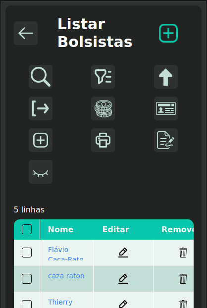 Sub-menu expandido